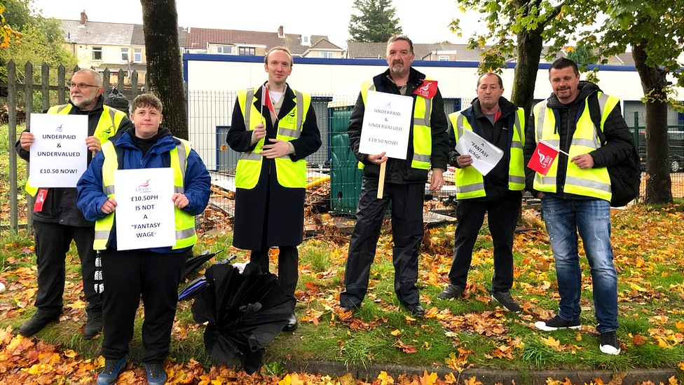 Stagecoach Wales bus drivers striking