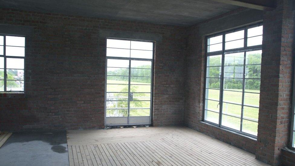 Interior of a newly constructed building