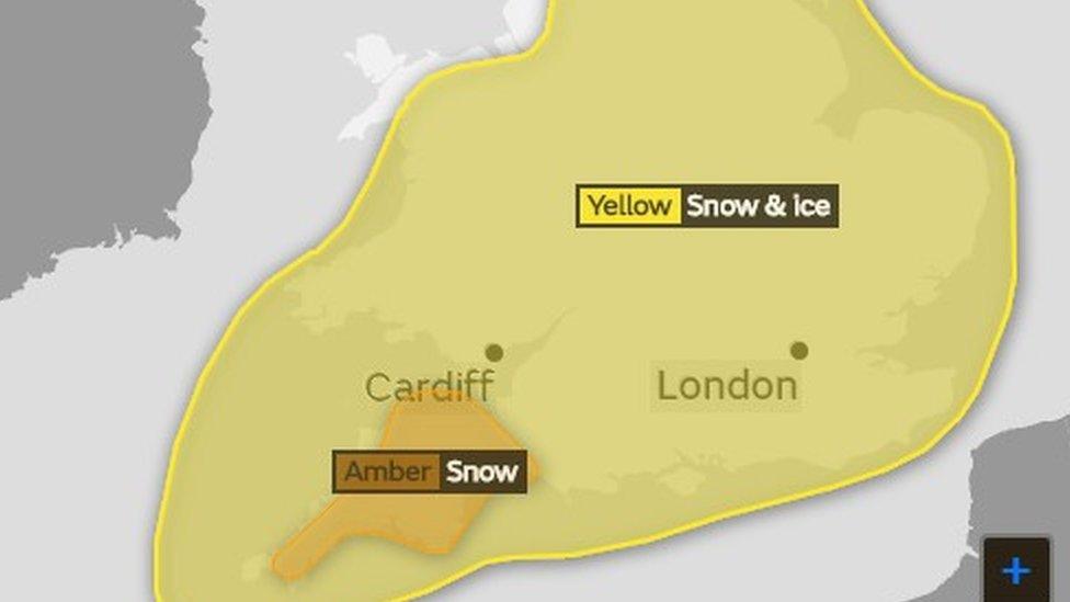 The Met Office yellow weather warning