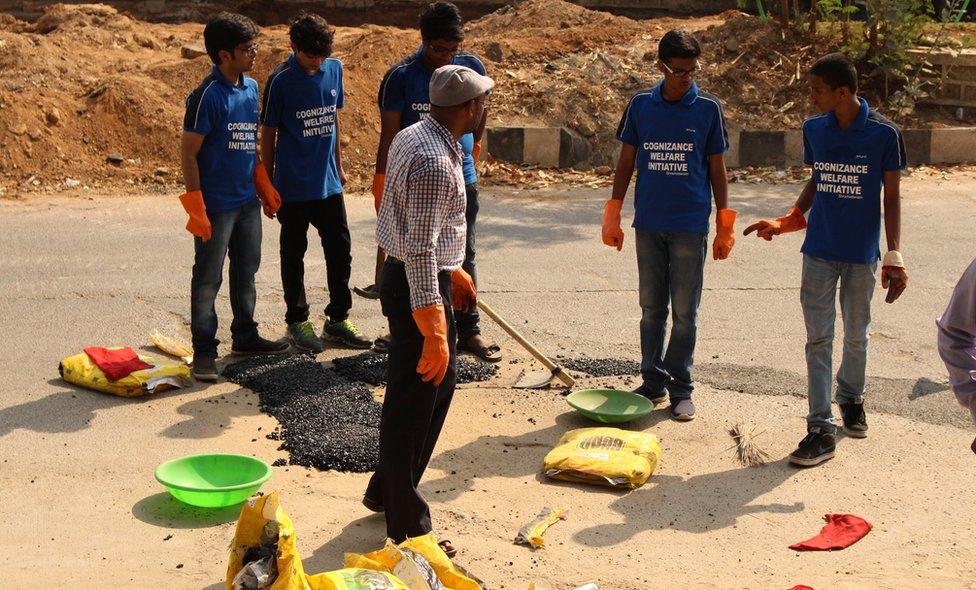 Hyderabad pothole