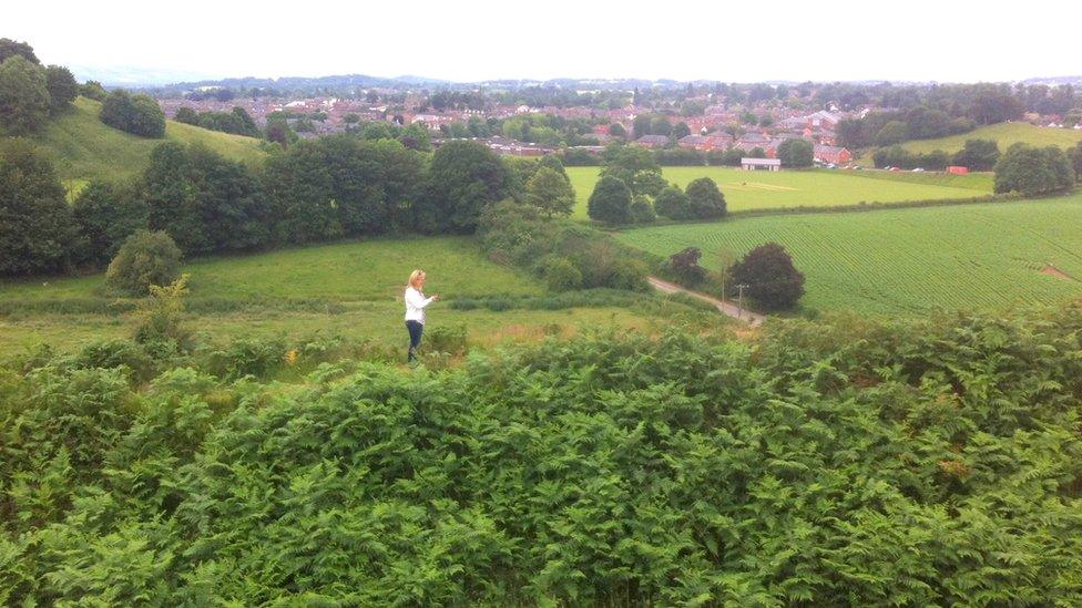 Cressida Cowell on Oswestry Hillfort