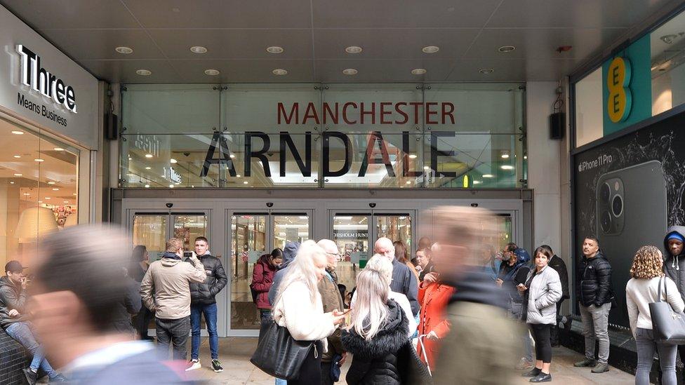 People outside Manchester Arndale