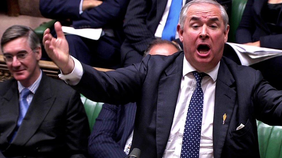 Attorney General Geoffrey Cox speaking in the Commons