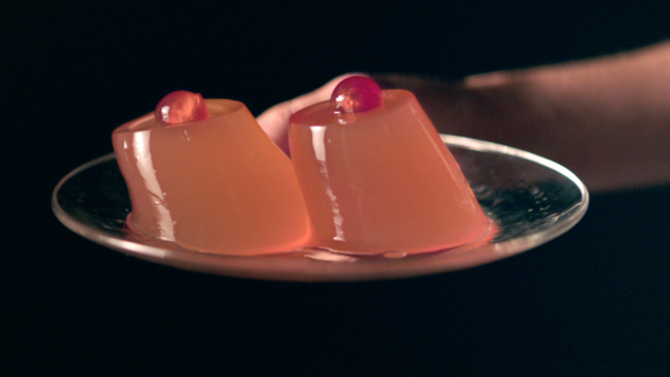 Two jellies on a plate