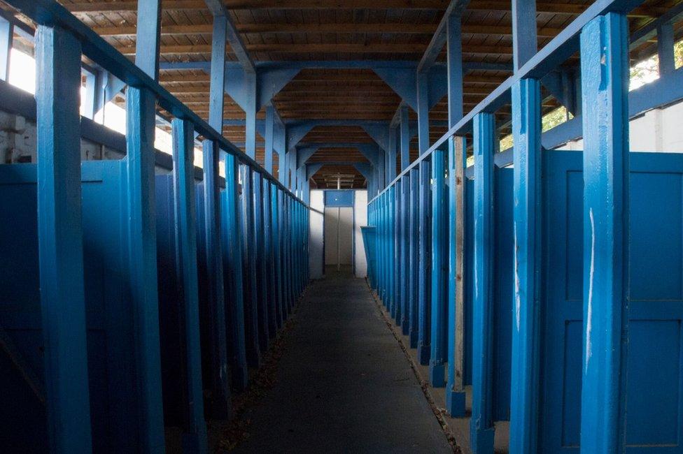 The men’s changing room