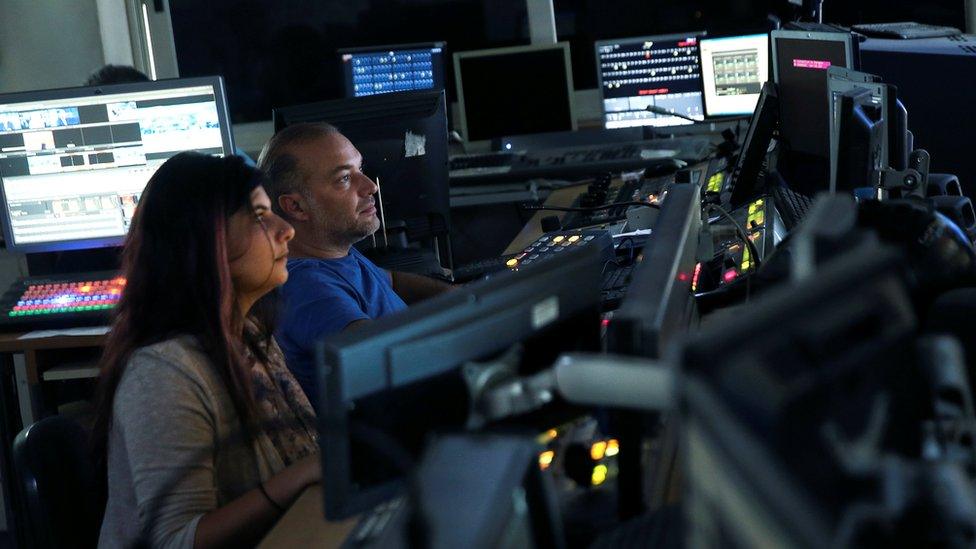 Control room of Skai TV