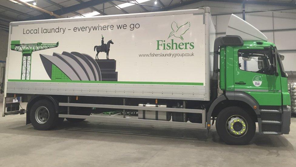 Fishers truck with new livery