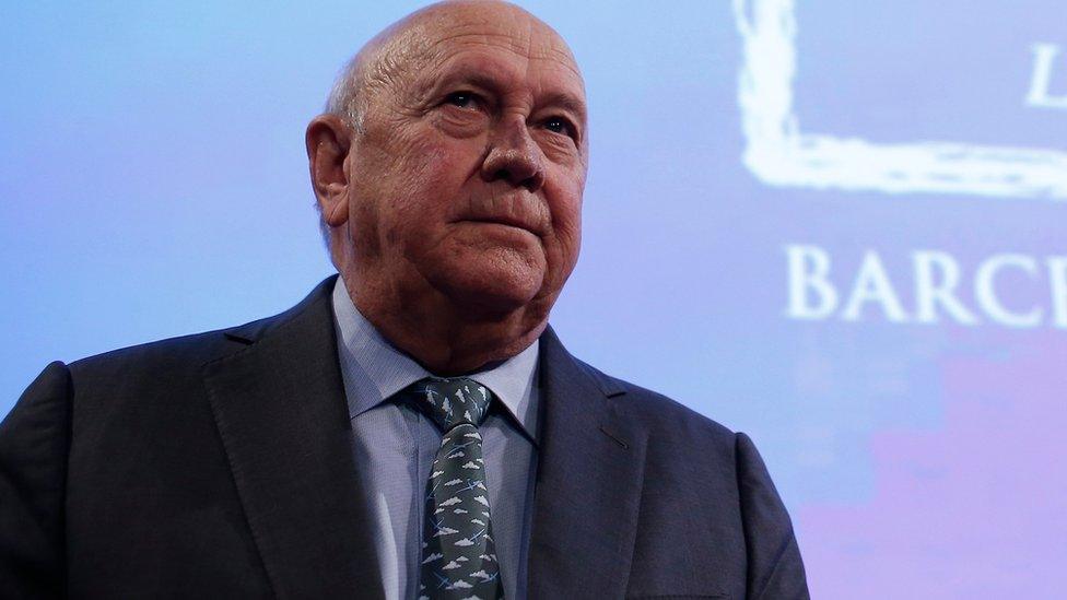 FW De Klerk in November 2015