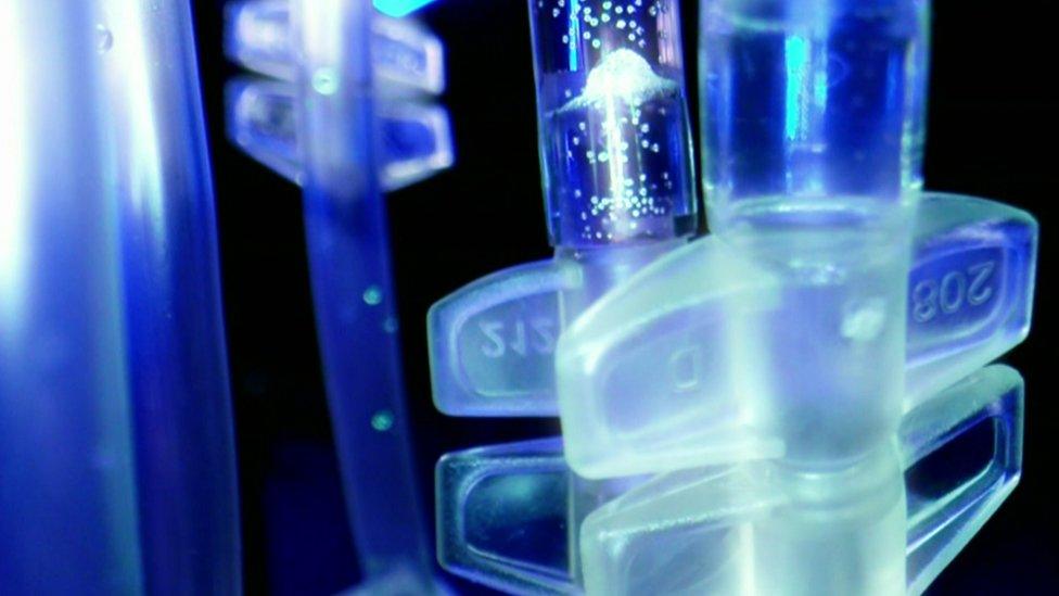 Medical drip close-up