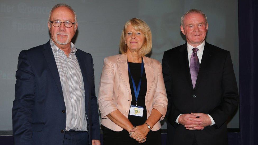 Colin and Wendy Parry with Sinn Féin's Martin McGuinness in 2013