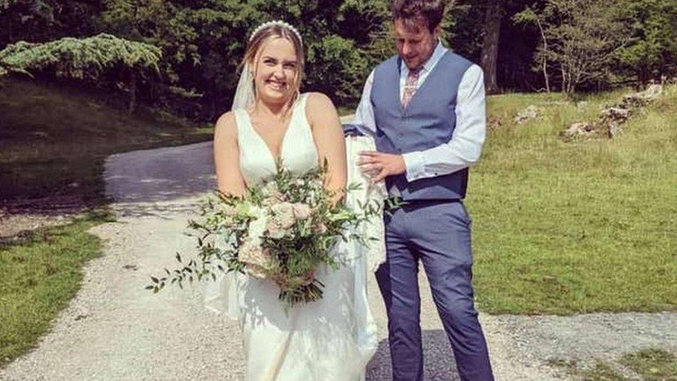 Annabelle and Mick Balchin on their wedding day