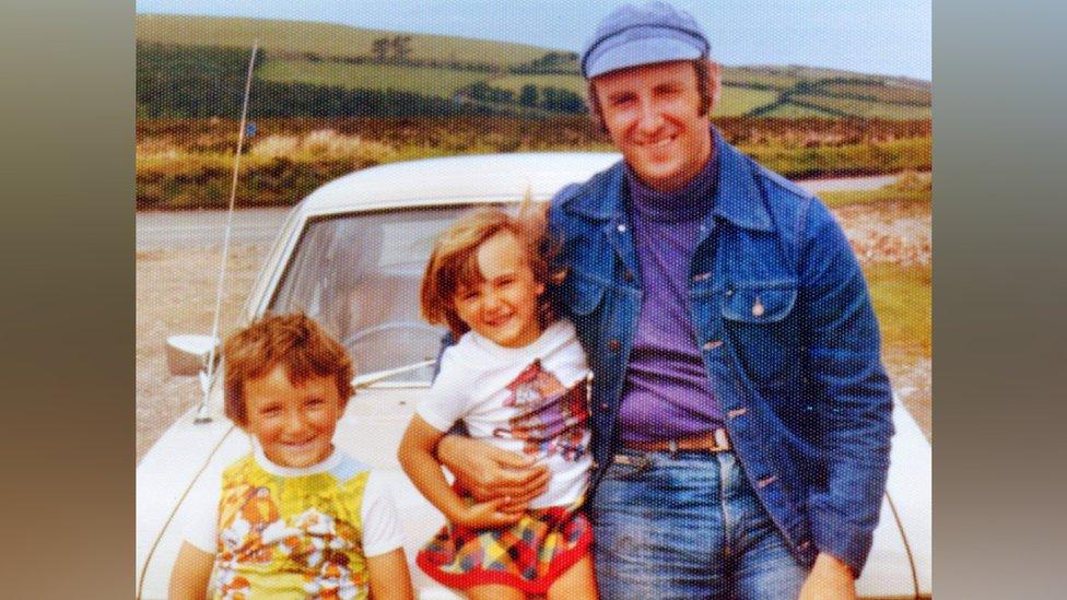 Jack Edwards with son David and daughter Louise