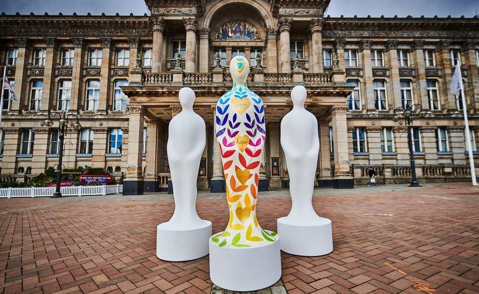 Nisha Grover's sculpture The Love Being pictured in Birmingham