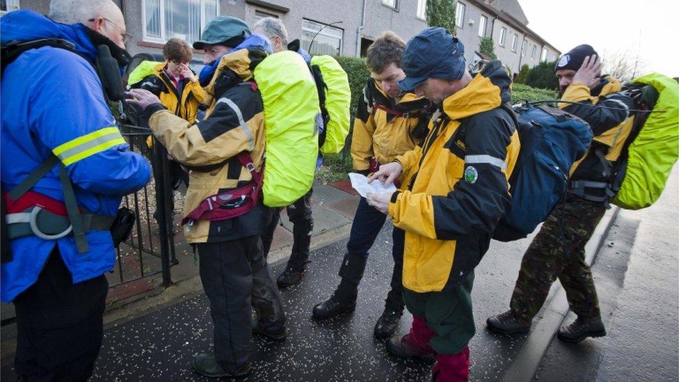 Rescue team in Edinburgh