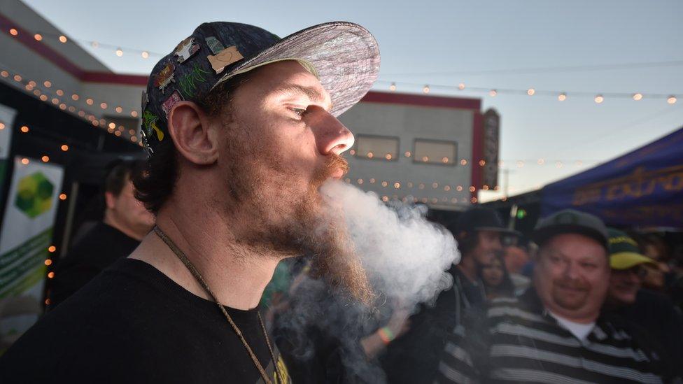 A recreational cannabis user in the US state of Oregon