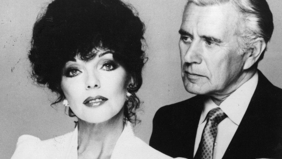 Joan Collins and John Forsythe