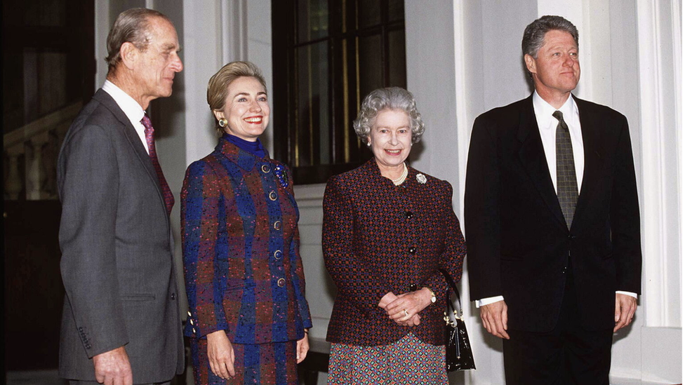 The Clintons, Prince Phillip and the Queen in 1995