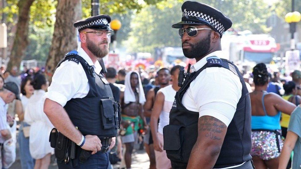 Police officers at Carnival