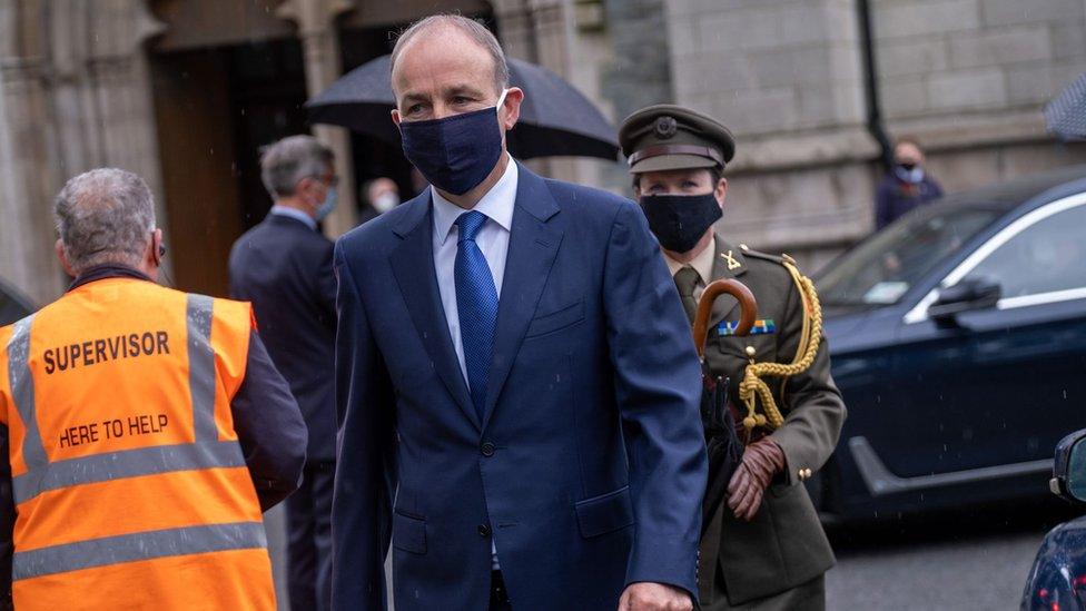 Taoiseach (Irish prime minister) Micheál Martin was among the mourners.