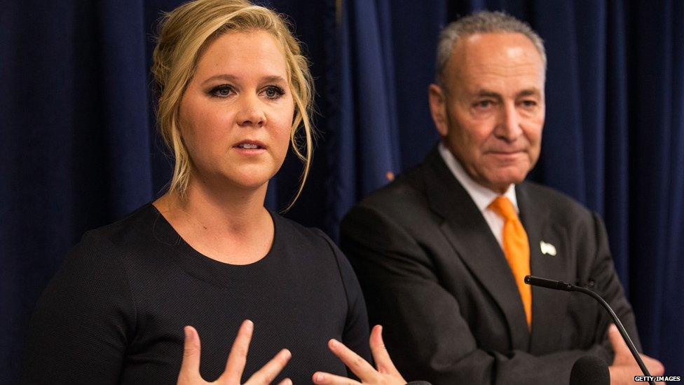 Amy Schumer and Senator Chuck Schumer