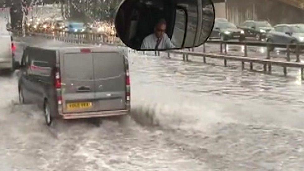 Parts of the M25 were also impassable on Wednesday