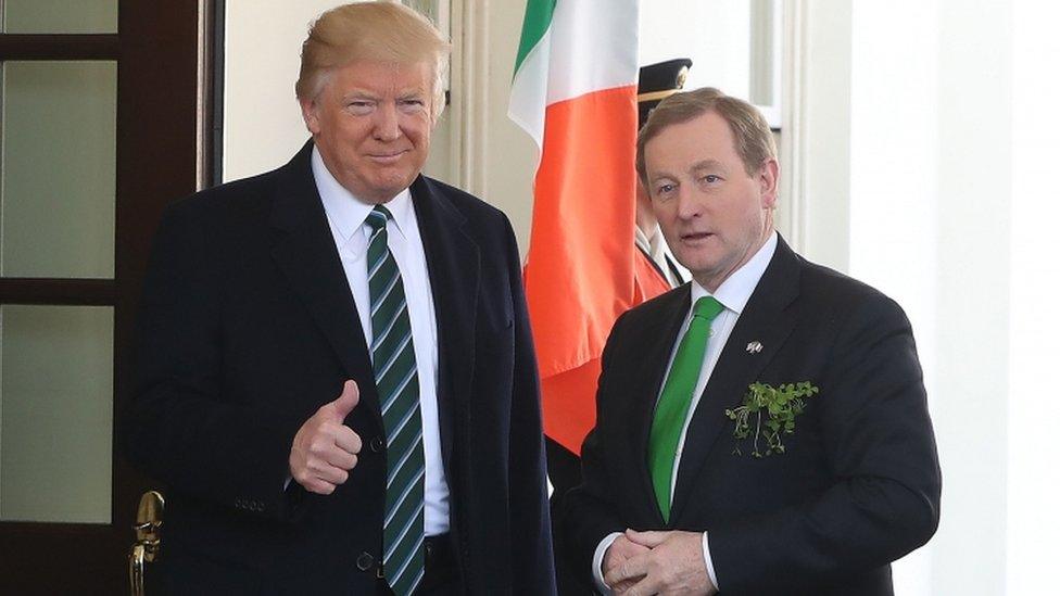 Donald Trump met Enda Kenny in the oval office