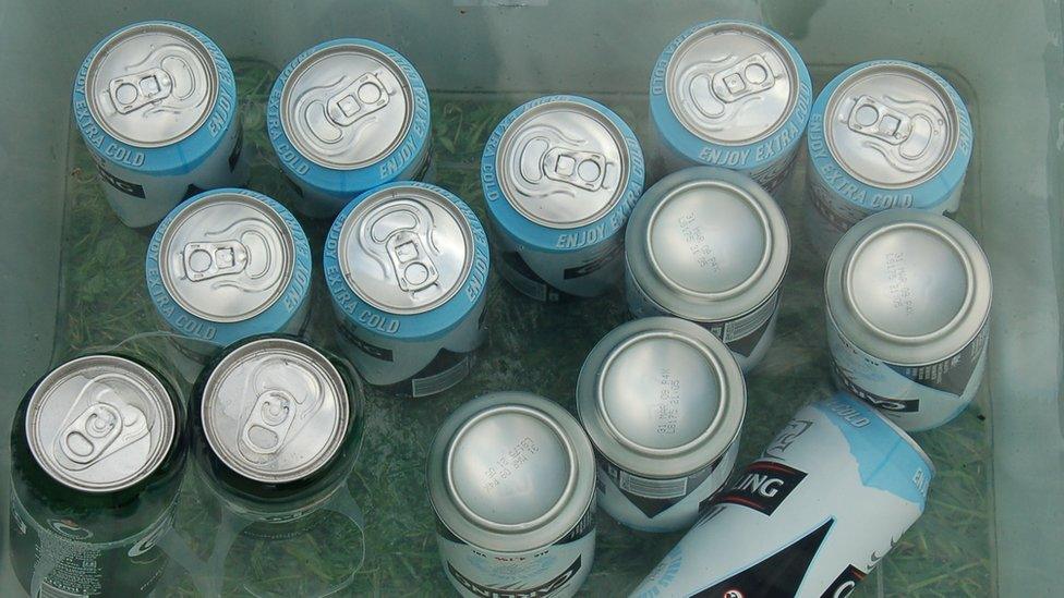 Cans of beer