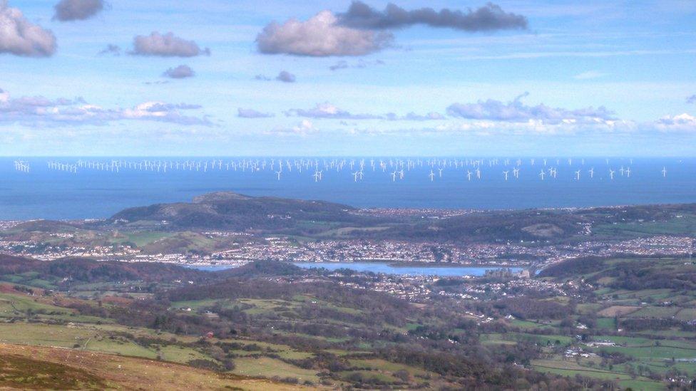 Gwynt Y Mor windfarm, off the coast of north Wales