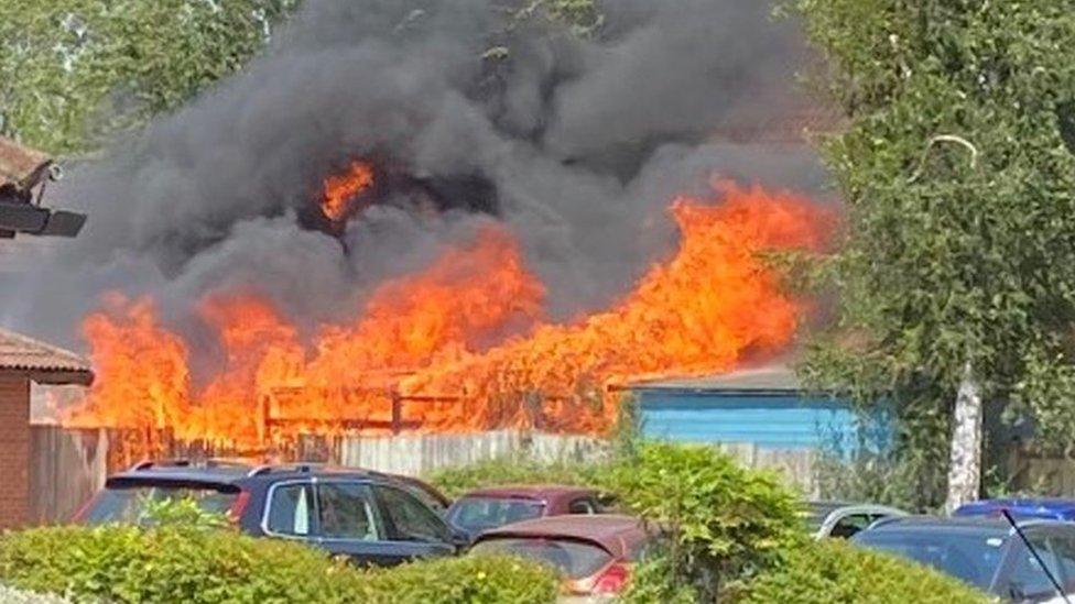 Fire in Walnut Tree area of Milton Keynes