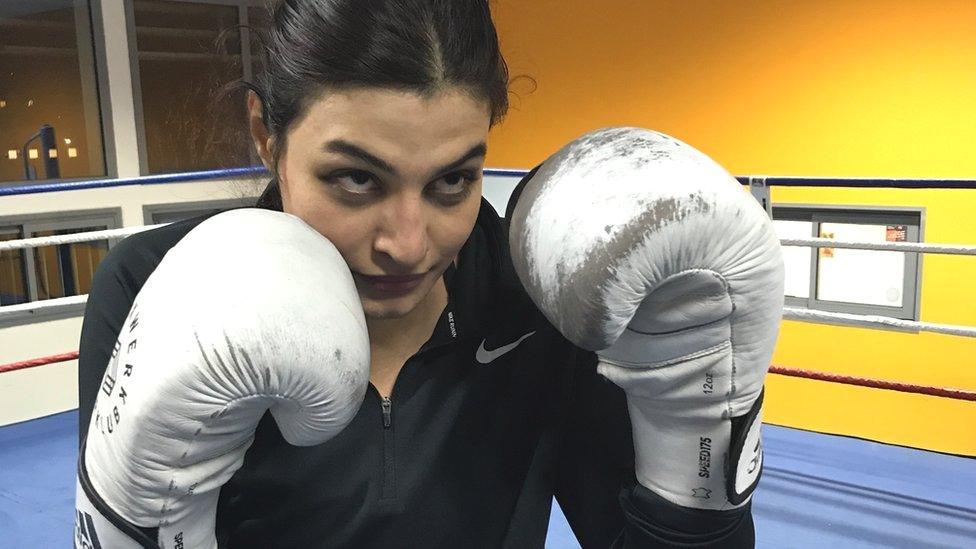 Sadaf Khadem training at a club in the French south-western coastal town of Royan