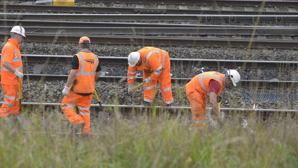 Network rail workers