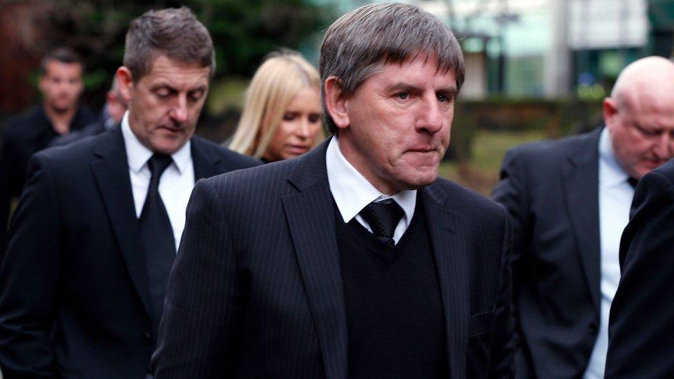 Former Newcastle player Peter Beardsley during the memorial service at St Andrews Church