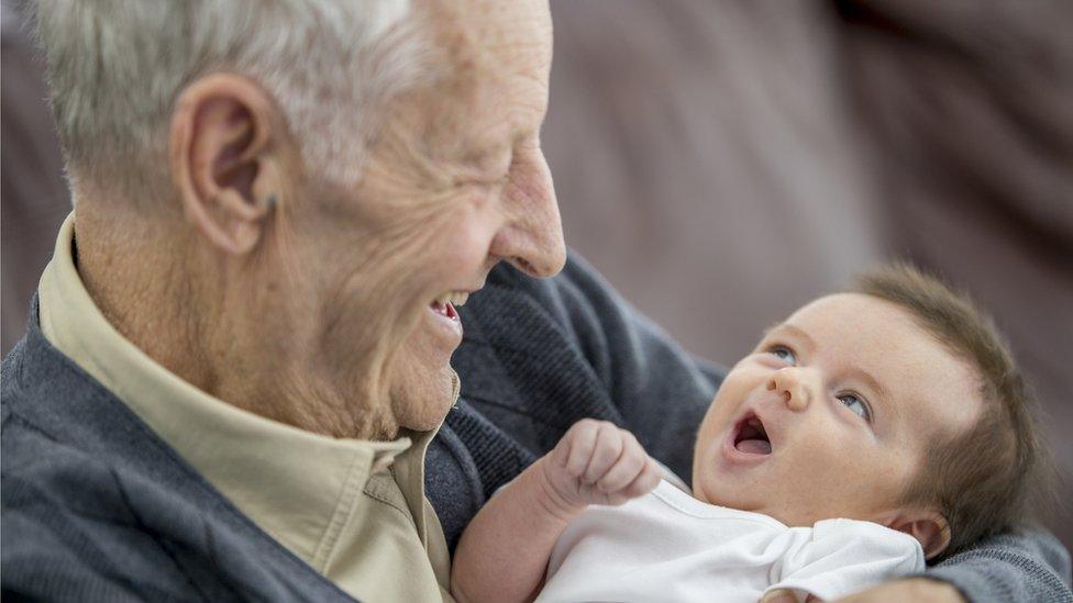 Grandparent with baby