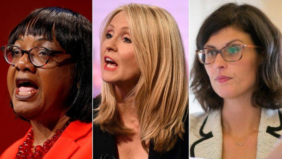 Labour's Diane Abbott, Tory Esther McVey and Lib Dem Layla Moran