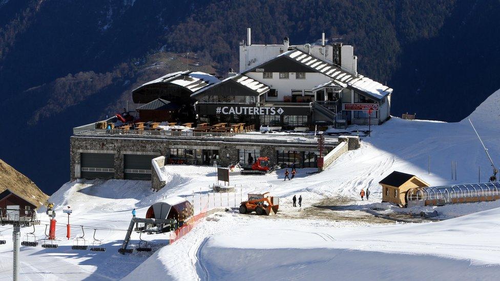 Cauterets resort in the Pyrenees mountains of France