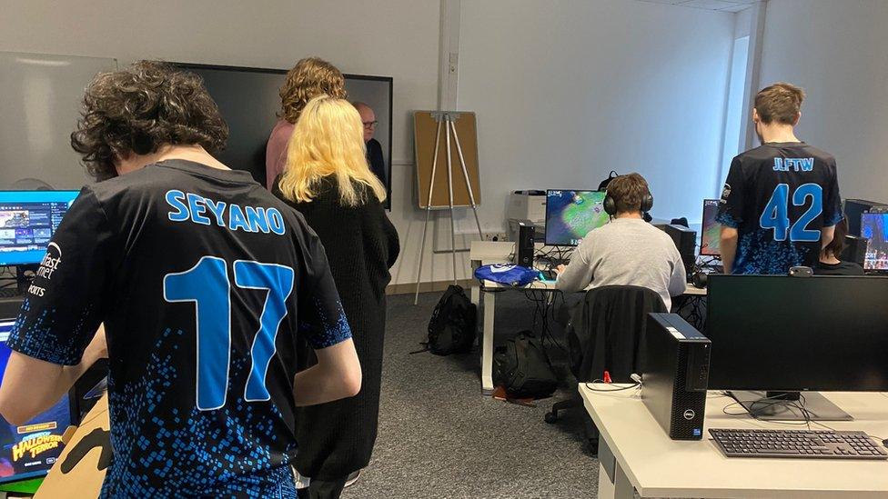 Esports students at Belfast Met