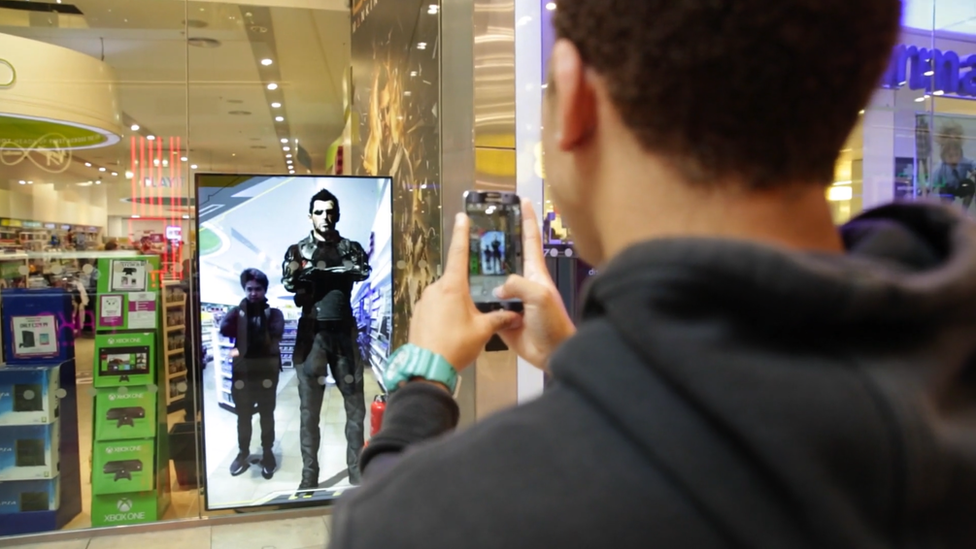 Ad Reality’s tech used to display animated content in Game shop.