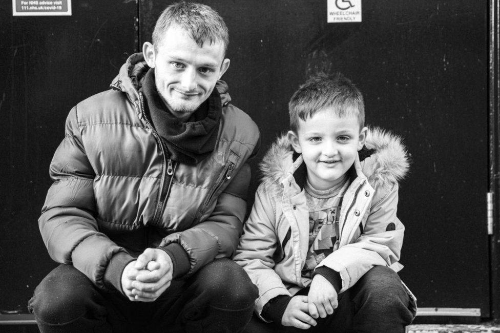 Gary Livingstone and son Gary