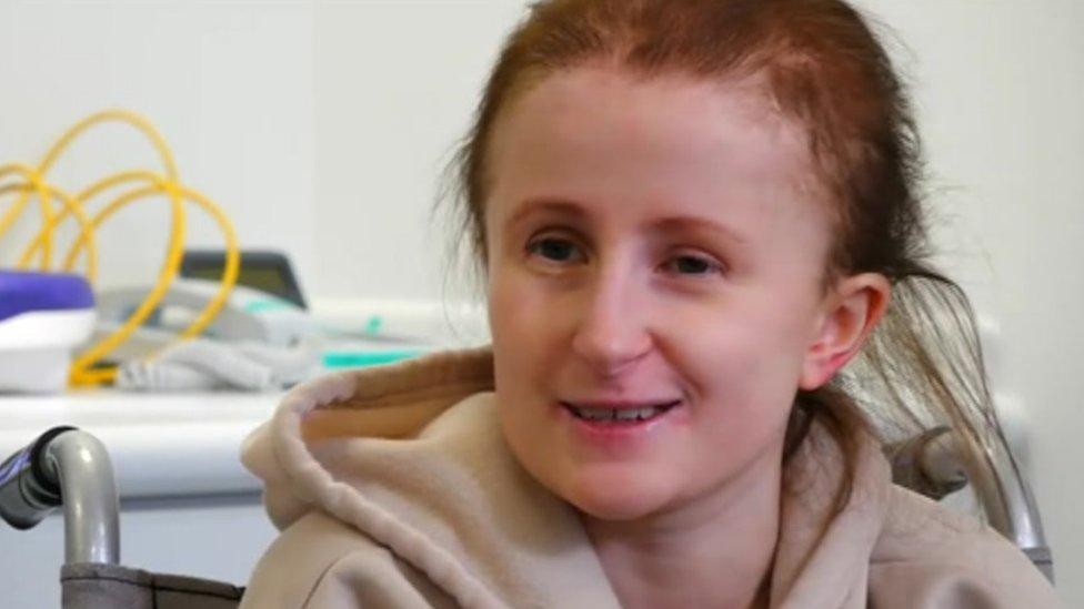 Izzy, brain tumour patient