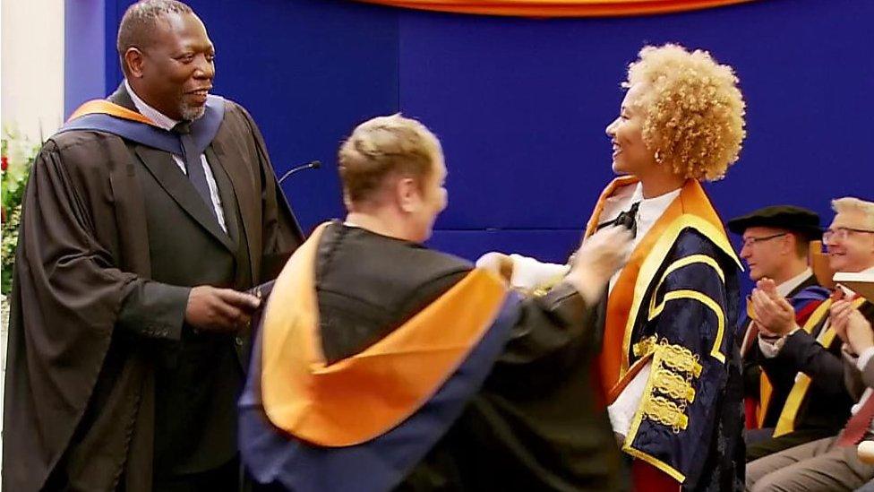 Emeli Sande awards degrees to her parents