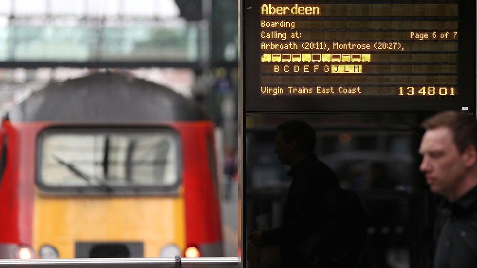 Image of a Virgin east coast train