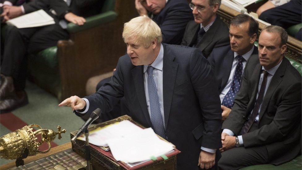 Boris Johnson in Parliament