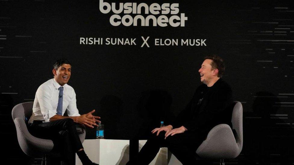 Rishi Sunak and Elon Musk