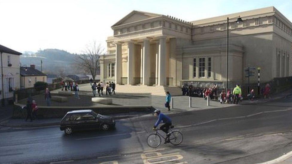 An artist's impression of the restored museum and art gallery