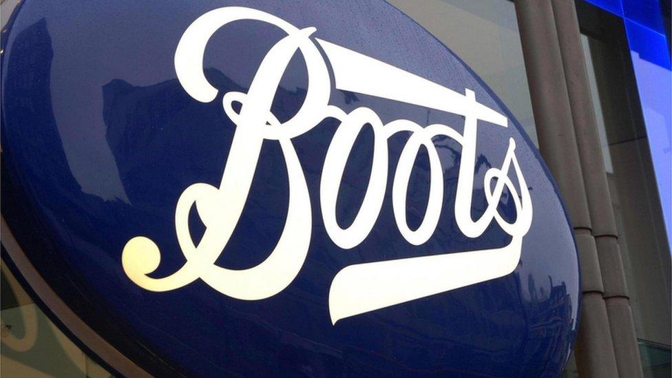 A sign for Boots