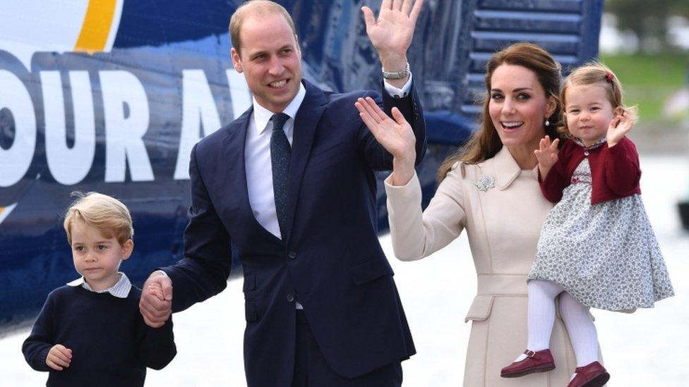 The Duke and Duchess of Cambridge with Prince George and Princess Charlotte