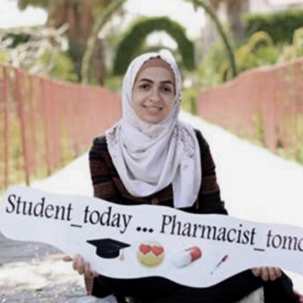 Safaa at her graduation ceremony