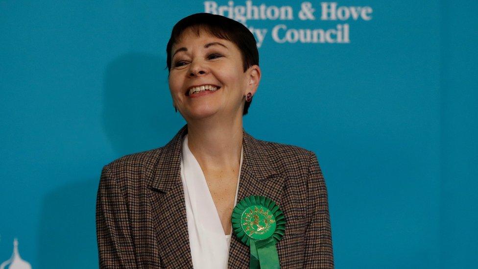 Caroline Lucas at the count