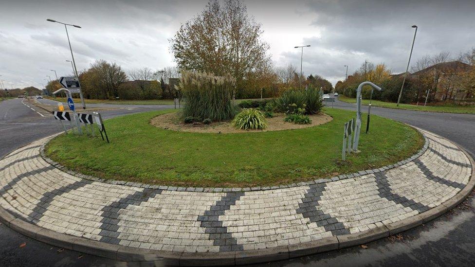 The Banbury Road roundabout in Bicester