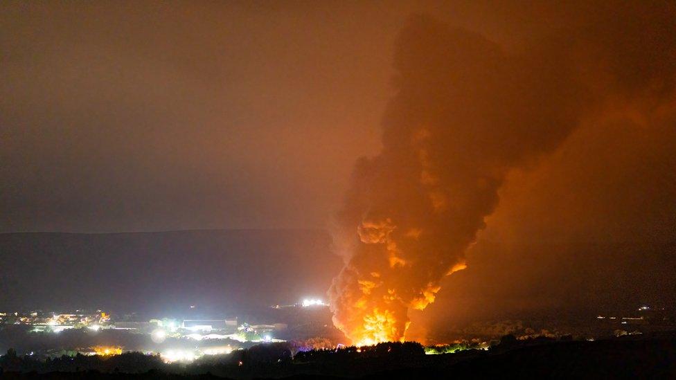 The fire in Blaenavon